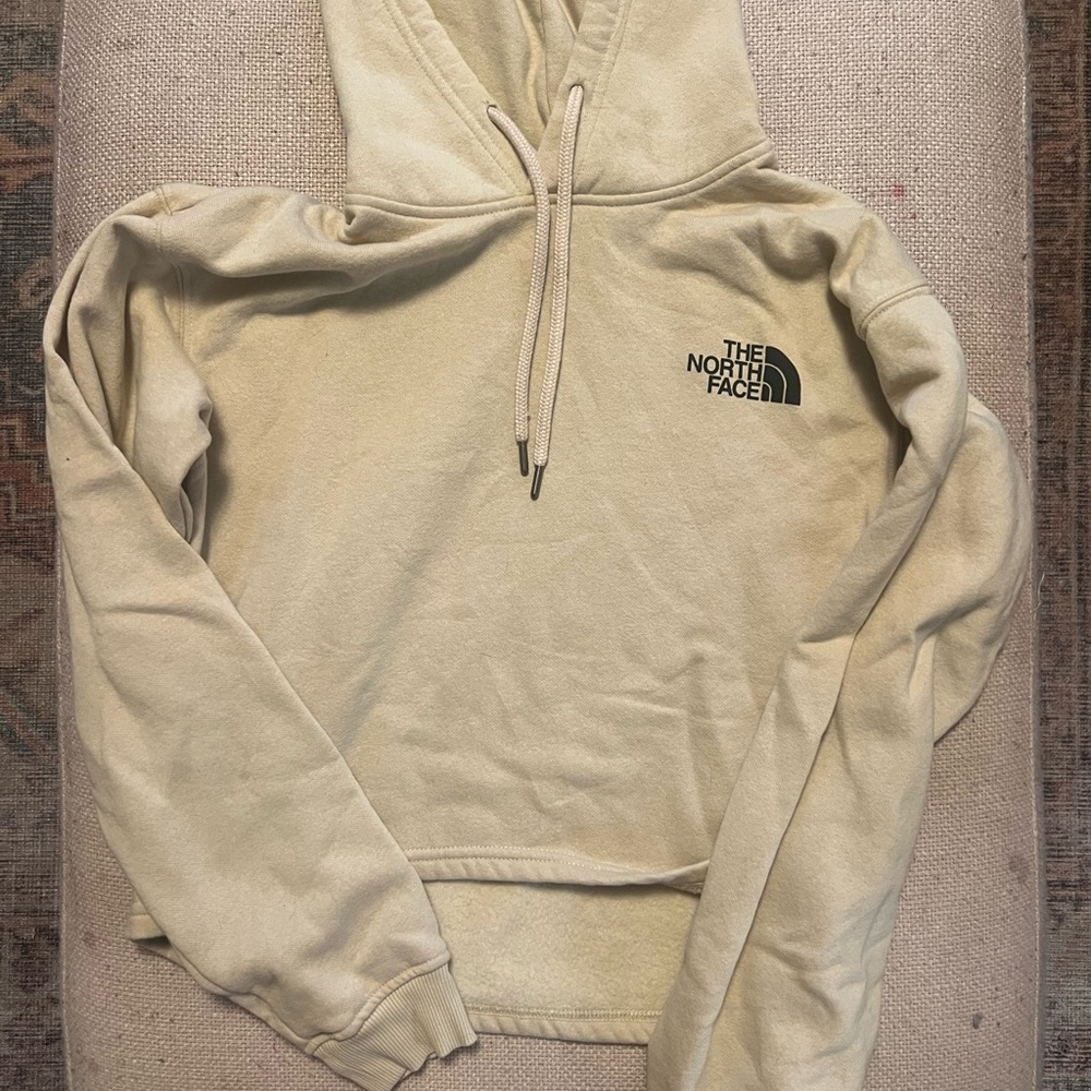 North Face Cropped “Never Stop Exploring” Hoodie